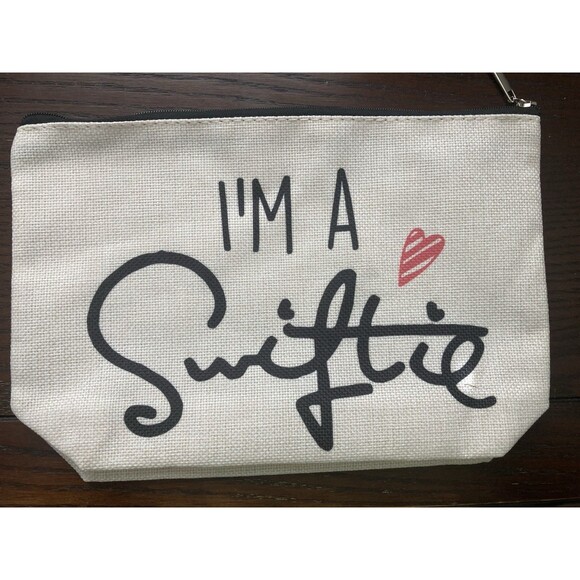 Taylor Swift Handbags - "I am a Swiftie" makeup pencil misc pouch Taylor Swift NEW 10" x 7" lightweight